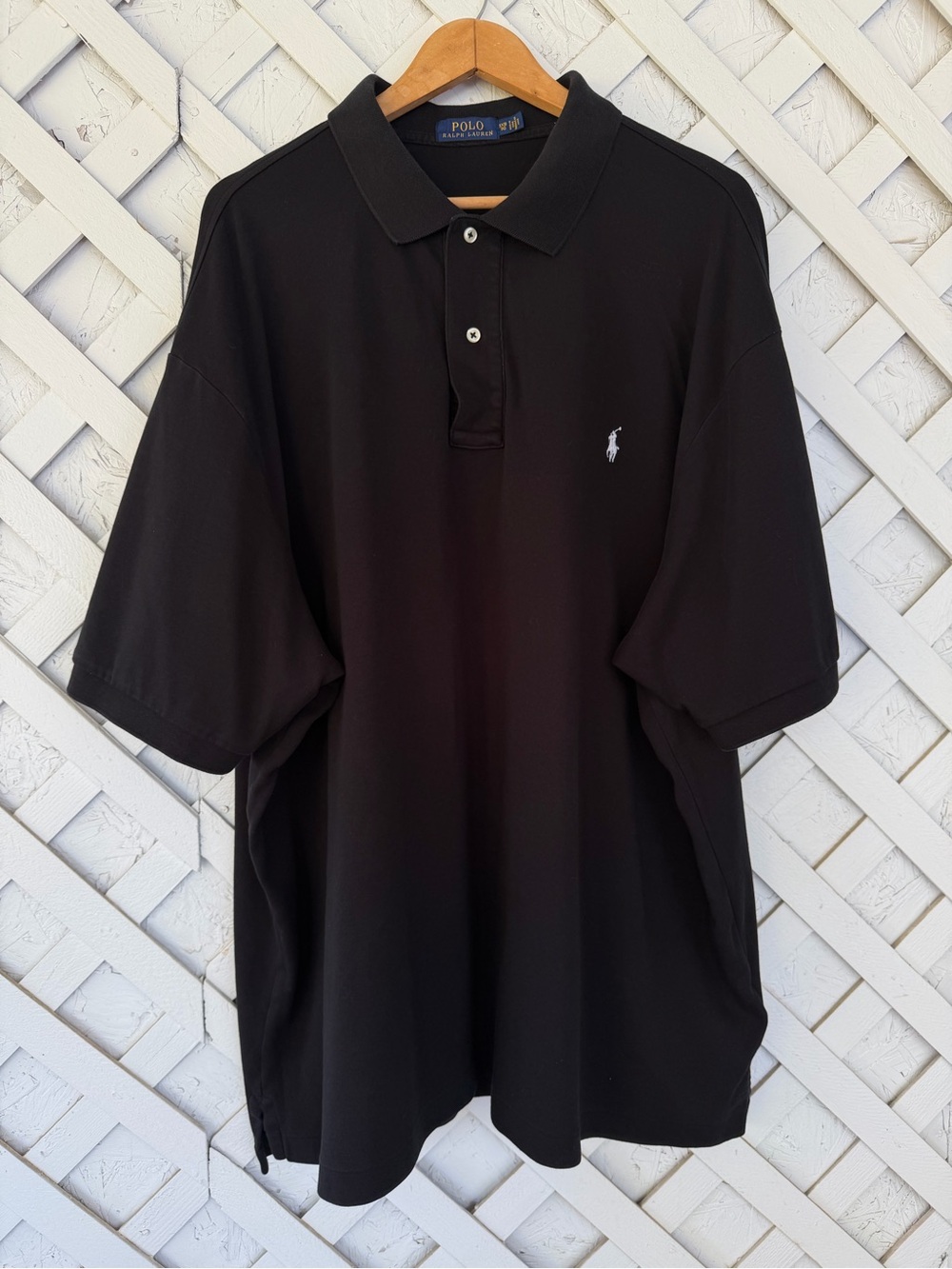 Polo Ralph Lauren Black Polo Shirt with Embroidered Pony Short Sleeve 3XB